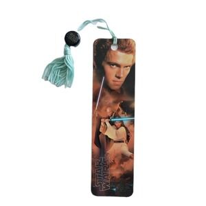 Vintage Y2K Star Wars Jedi Force Tassel Bookmark Lucasfilm 2002 Windu CEBM-21334
